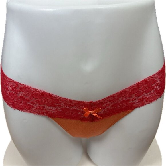 Honeydew Intimates S/M Assorted Fall Color Lace Waist Bow Thong Panties-Set of 5 - Picture 5 of 15